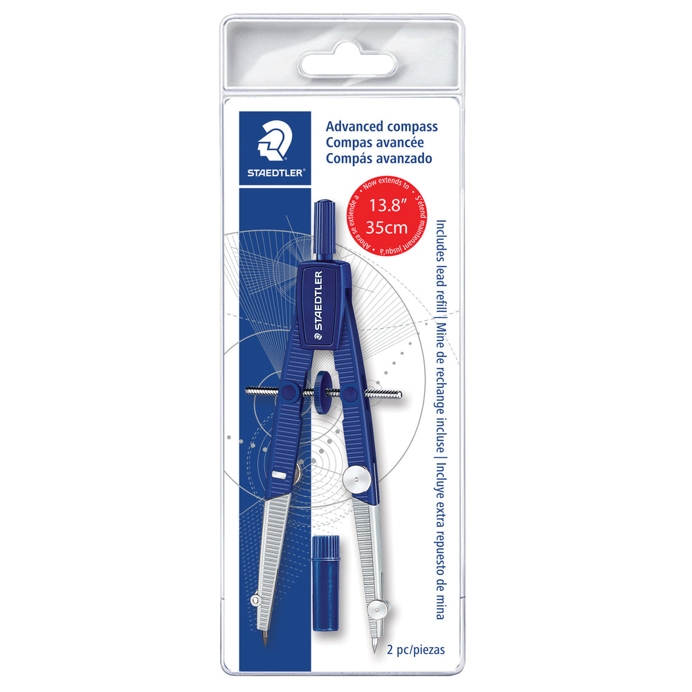 Image of Staedtler-Mars 13" Spring-Bow Compass And Lead In Plastic Pouch