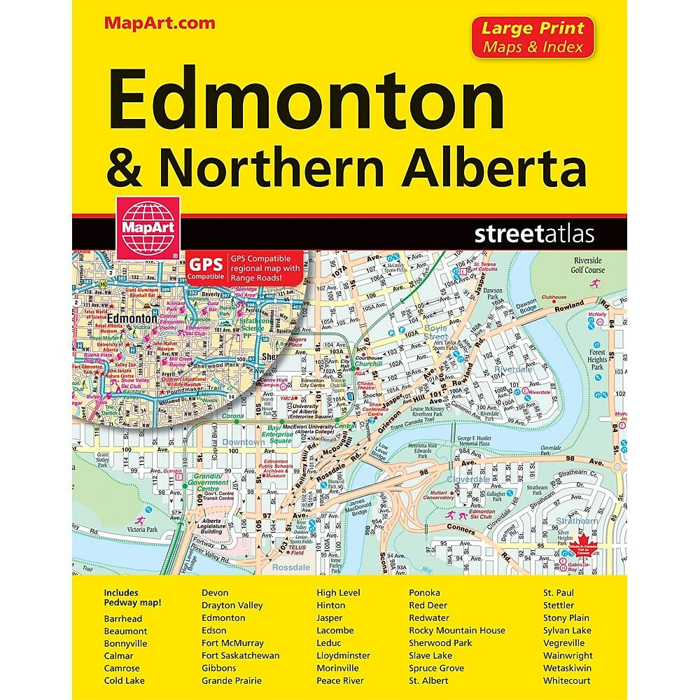 Image of MapArt Edmonton Deluxe Street Gde