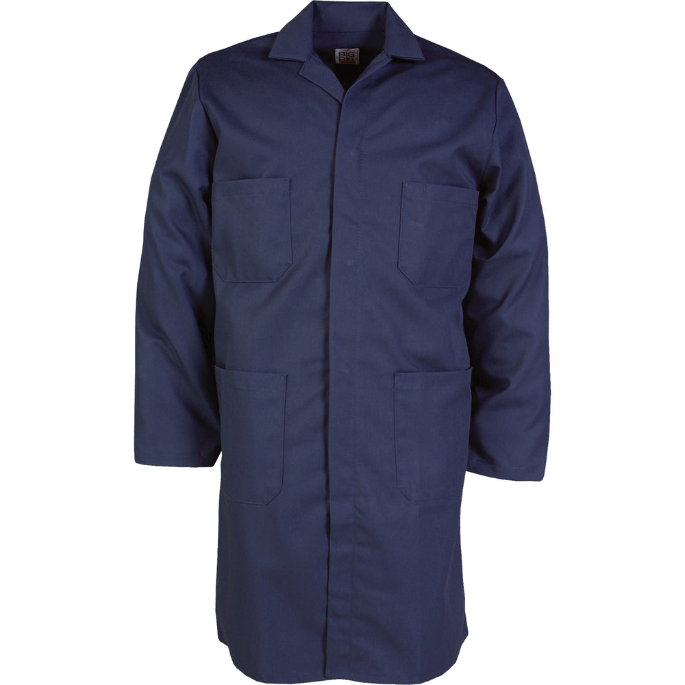 Image of Big Bill Lab Coats, Poly-Cotton, 44, Navy Blue - 2 Pack