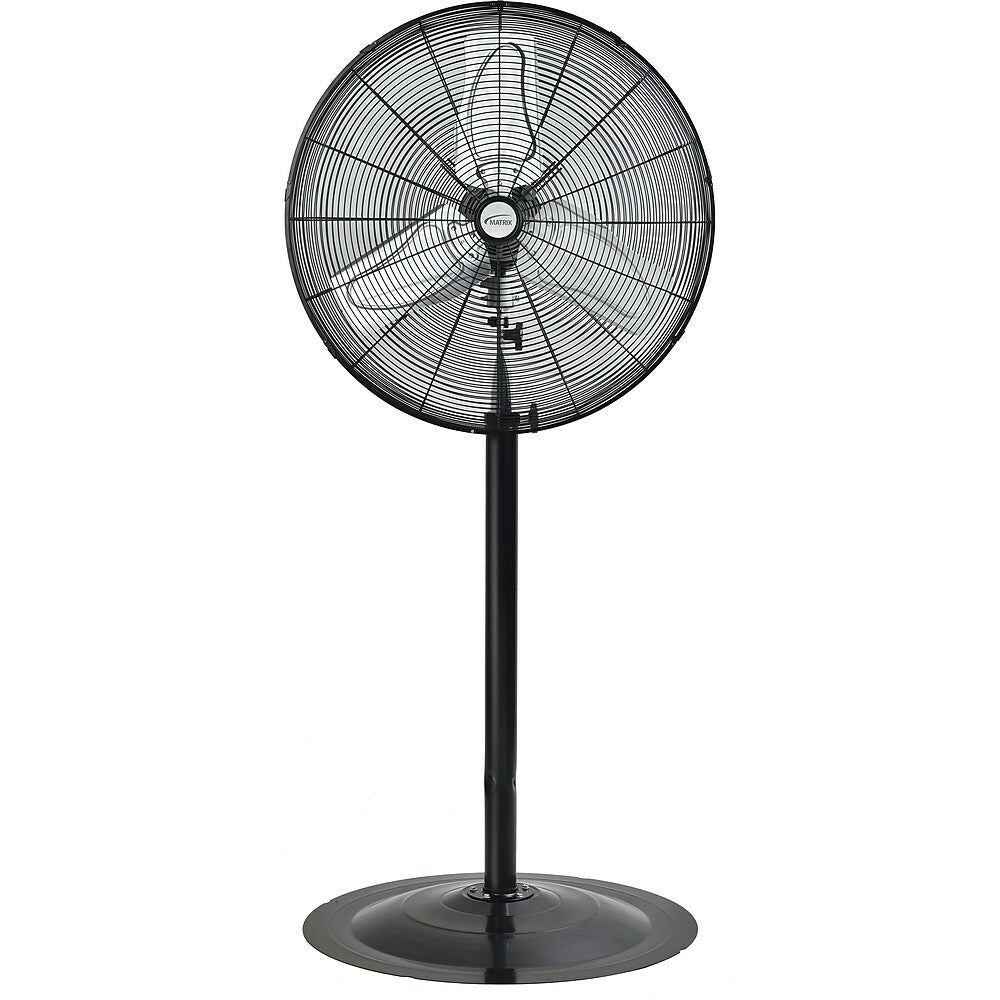 Image of Matrix Industrial Products, Oscillating Pedestal Fan, Heavy-Duty, 2 Speed, 24" Diameter, Grey