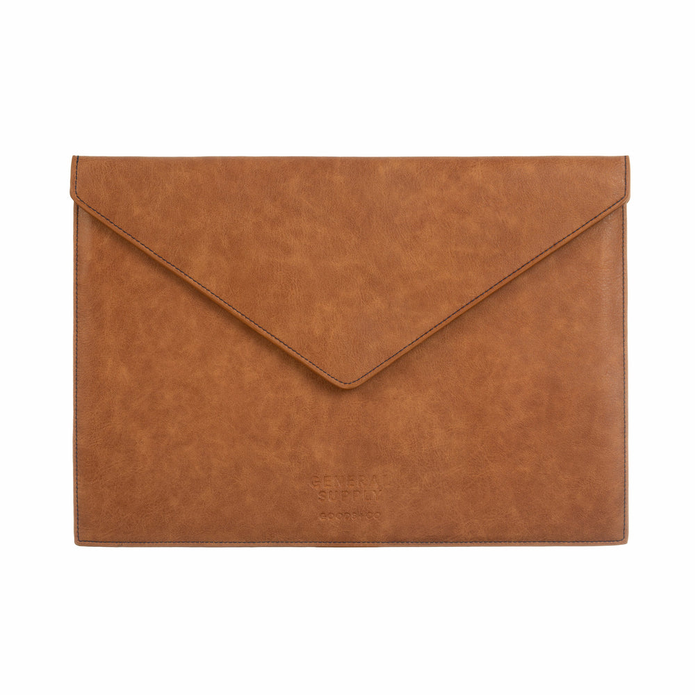 General Supply Goods + Co Vegan Leather Laptop Sleeve - Cognac with Tan  Lining | staples.ca