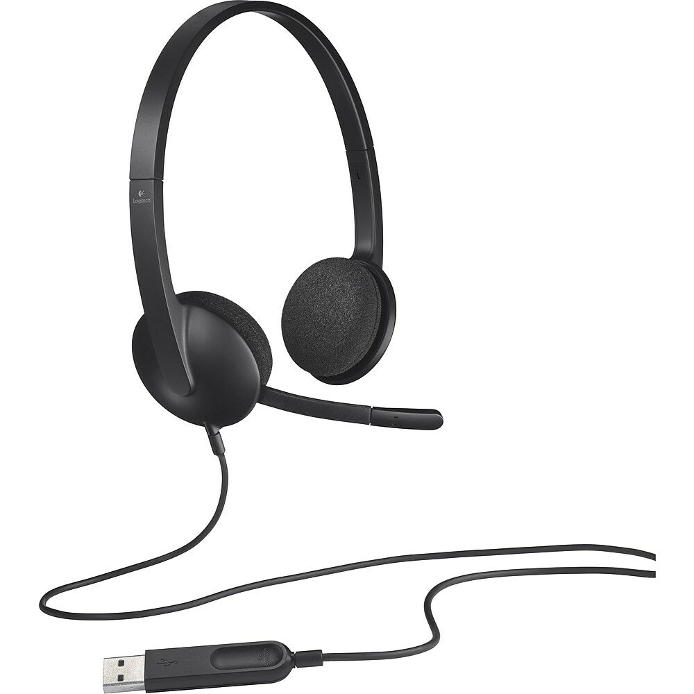 Image of Logitech USB H340 Headset, Black