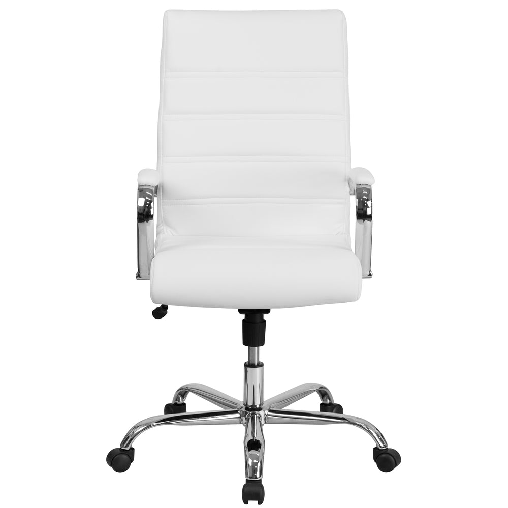 staples white leather office chair