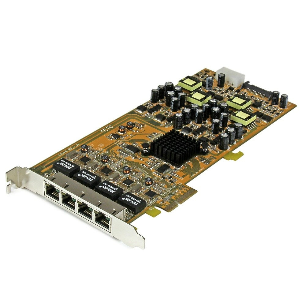 Image of StarTech 4 Port Gigabit Power Over Ethernet PCIE Network Card, Pse/Poe PCI Express Nic