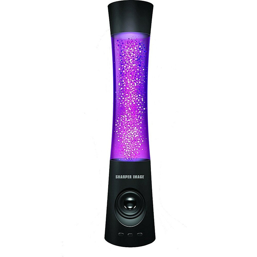Image of Sharper Image SBT5011 Glitter Motion Lamp & Bluetooth Speaker, Black
