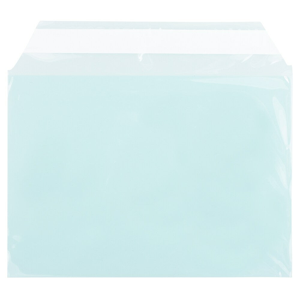 Image of JAM Paper Cello Sleeves, A7, 5 1/16 x 7 3/16, Aqua Blue, 100 Pack (2785503)