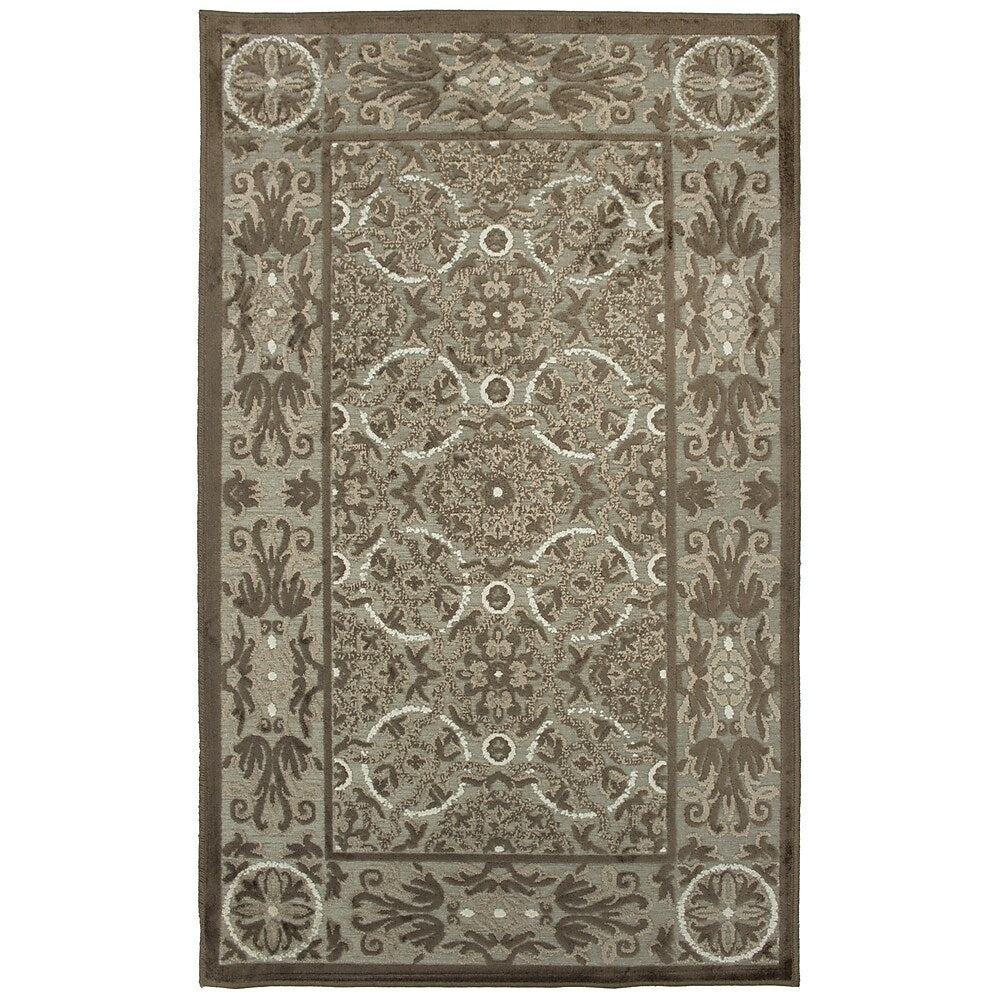 Image of Avocado Decor Valentine Flower Rectangular Area Rug - 2.3' x 7.2' - Brown/Ochre