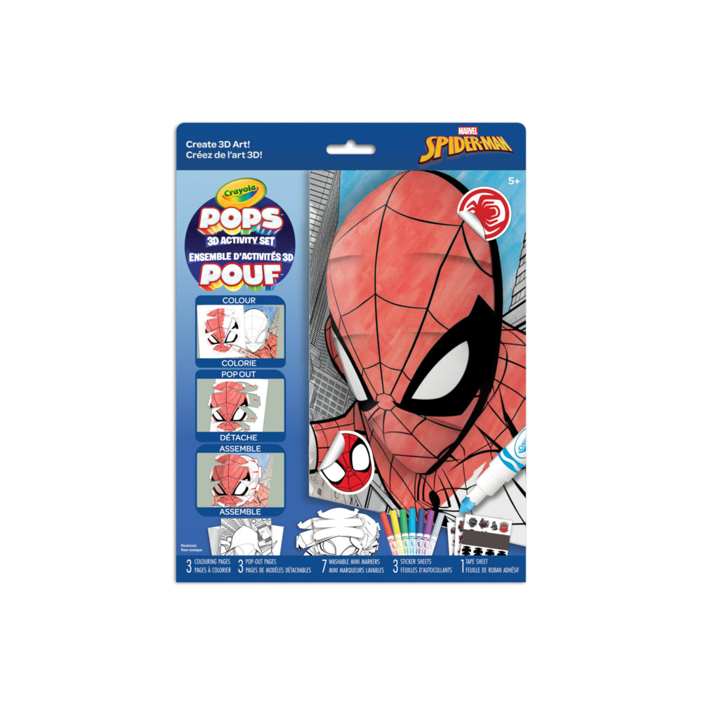 Image of Crayola POPs 3D Kids Art Set - Spiderman
