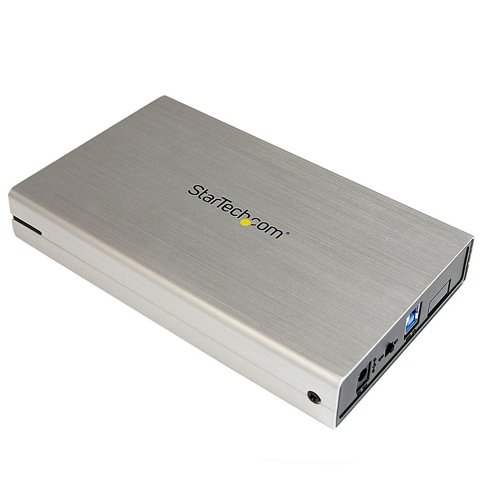 Image of Startech 3.5" USB 3.0 External SATA III Hard Drive Enclosure with UASP, Silver