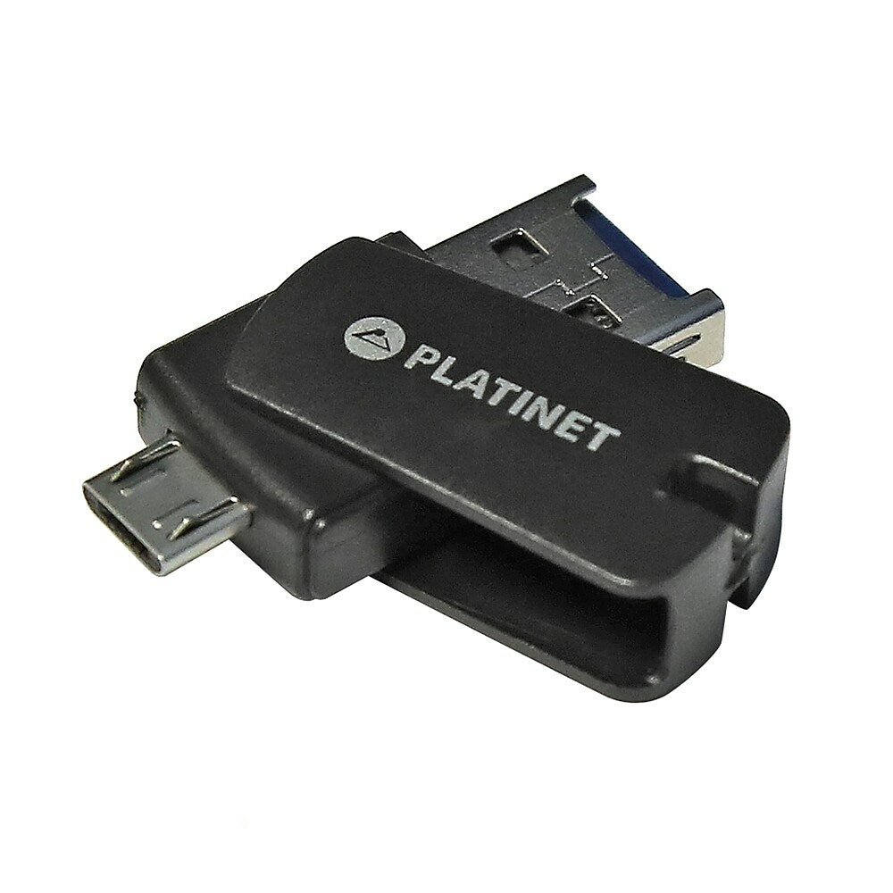 Image of PLATINET 4-in-1 8 GB microSDHC + USB Card Reader + microUSB Card Reader + SD Adapter