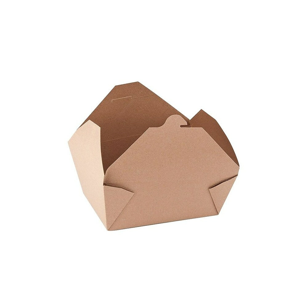 Image of Fold-Pak Bioplus #4 Recyclable Paperboard Earth Design Food Container, 160 Pack