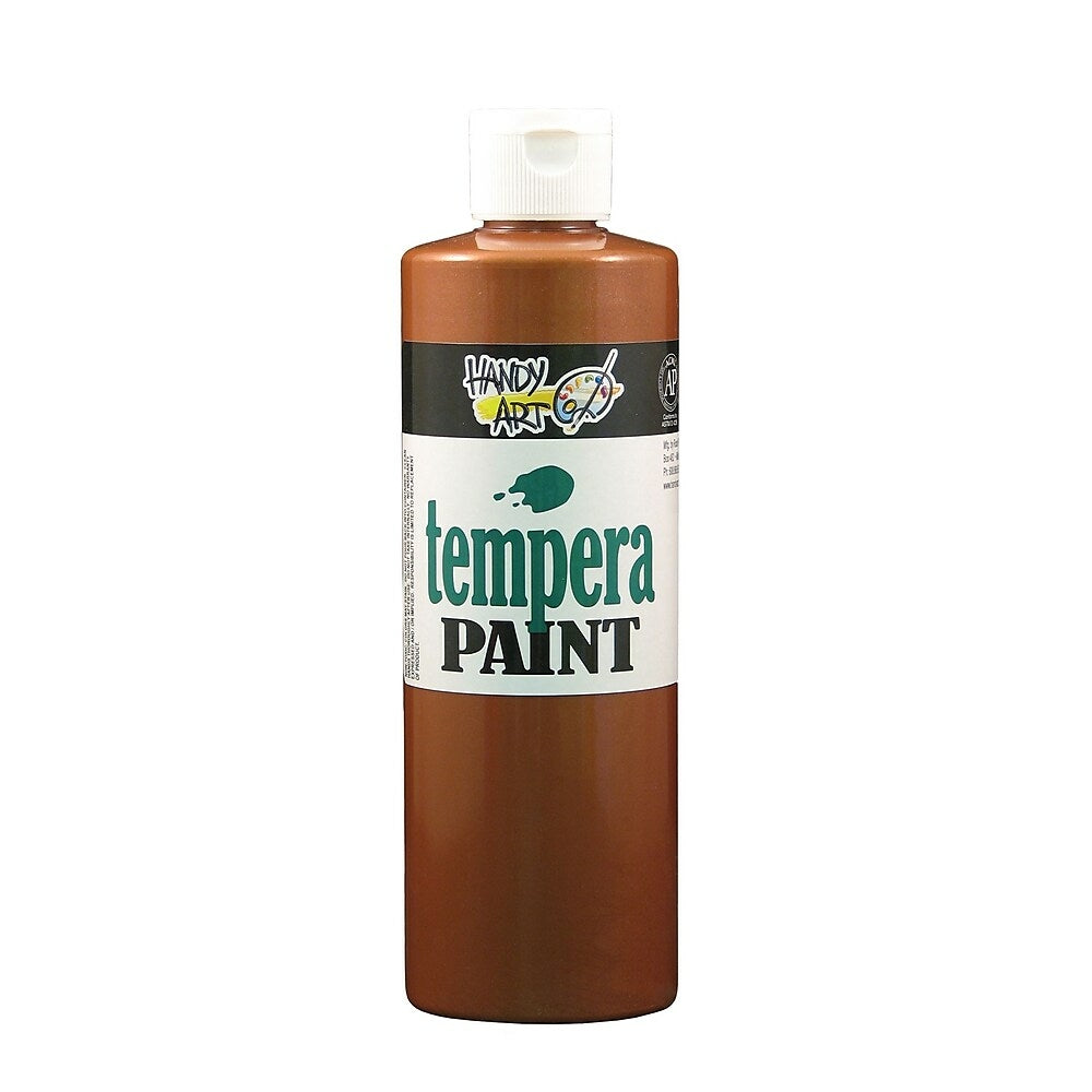 Image of Handy Art 231-164 Tempera Paint Metallic, 16oz, Copper, 12 Pack