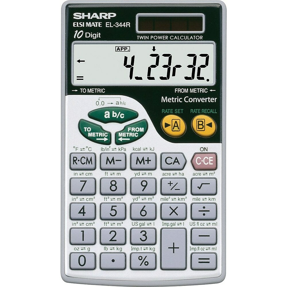 Image of Sharp EL344RB Metric Calculator (Pocket)