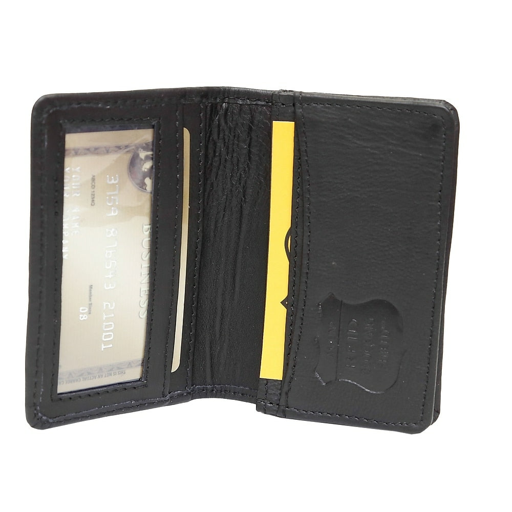 Image of Ashlin (RFID6036-18-01) Francois RFID Blocking Business Card Holder, Gusseted with ID Section, Black