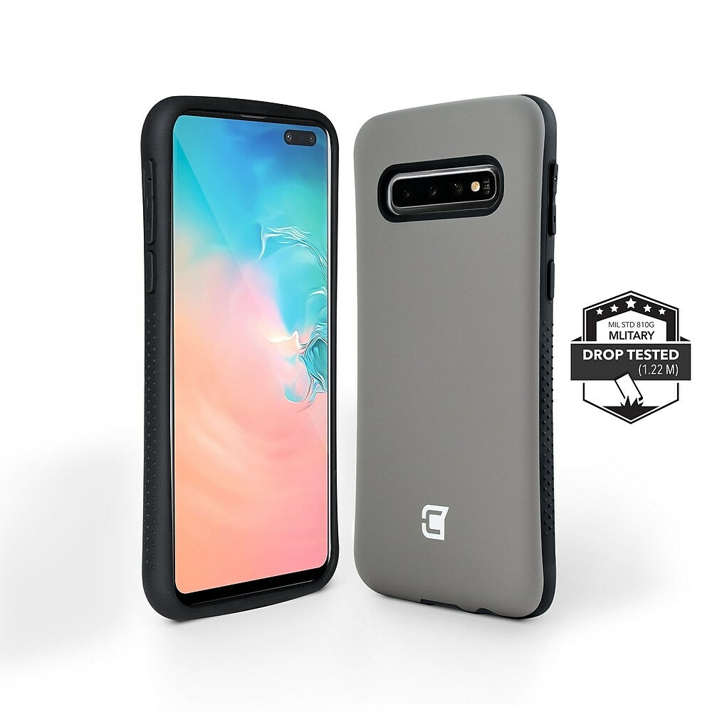 Image of Caseco Rugged Grip Armor Case for Samsung S10 Plus - Gun Metal, Grey