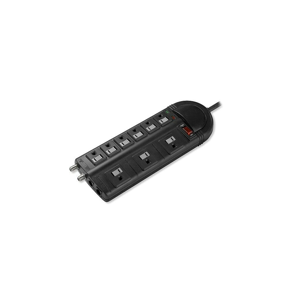 Image of BlueDiamond 9-Outlet 3150 Joules Surge Protector with 10' Cord and flat plug, Black