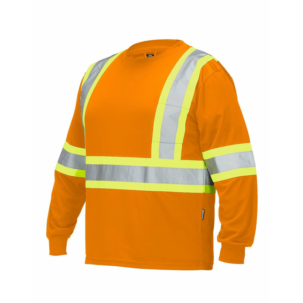 Image of Forcefield Long Sleeve Safety Tee - Orange - XL