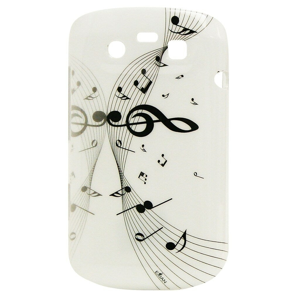 Image of Exian Musical Notes Case for Blackberry Bold 9790 - White