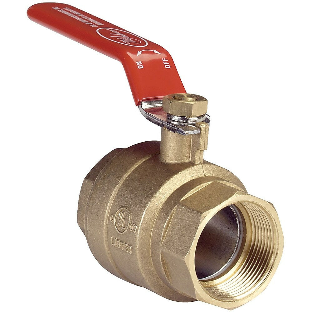 Image of Two-Piece Hand Lever Brass Ball Valves - Series BV2MB, THZ613, Brass, 3 Pack