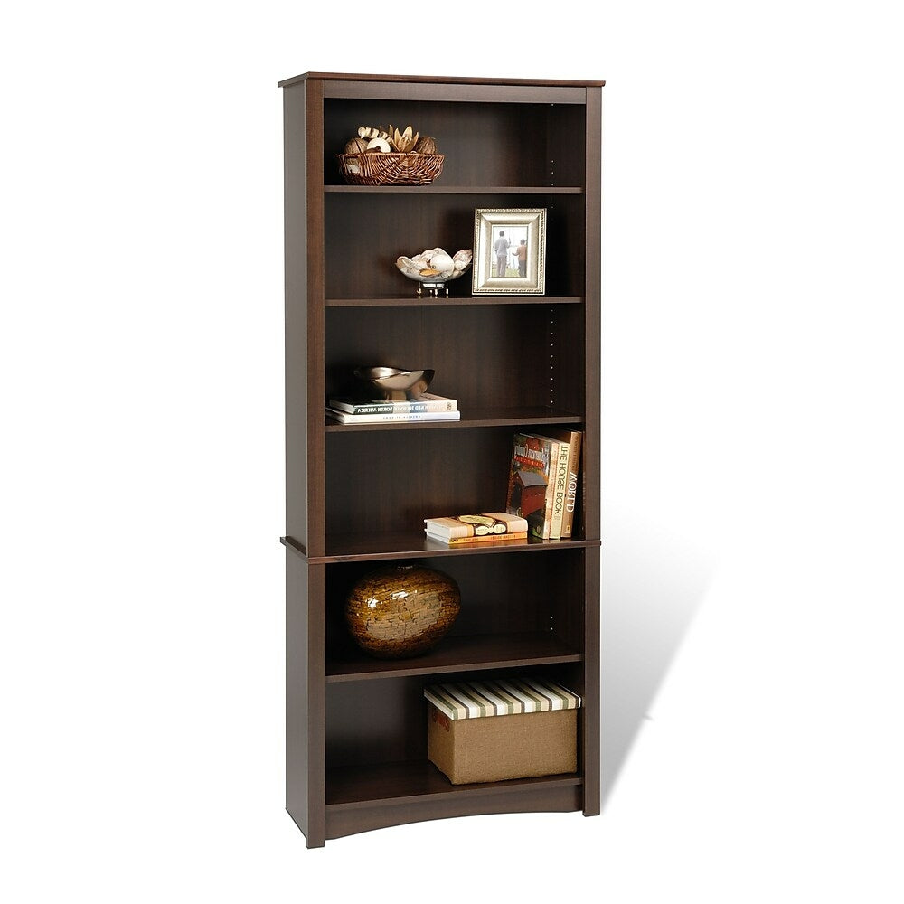 Image of Prepac 6 Shelf Bookcase, Espresso