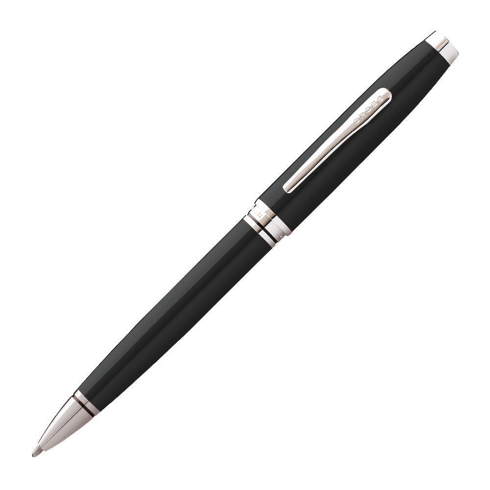 Image of A.T. Cross Coventry Black Lacquer Ballpoint Pen - Medium - Black Ink