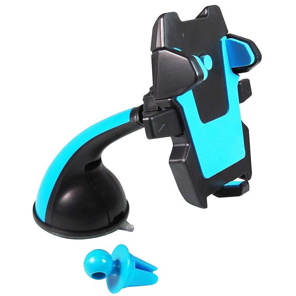 Image of Exian Mobile Car Mount Holder Windshield/Air Vent, Blue (CAR-023-BLUE)