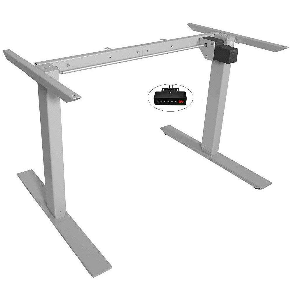 Image of AnthroDesk Electric Standing Desk Frame, Silver (SMP-1000S), Grey