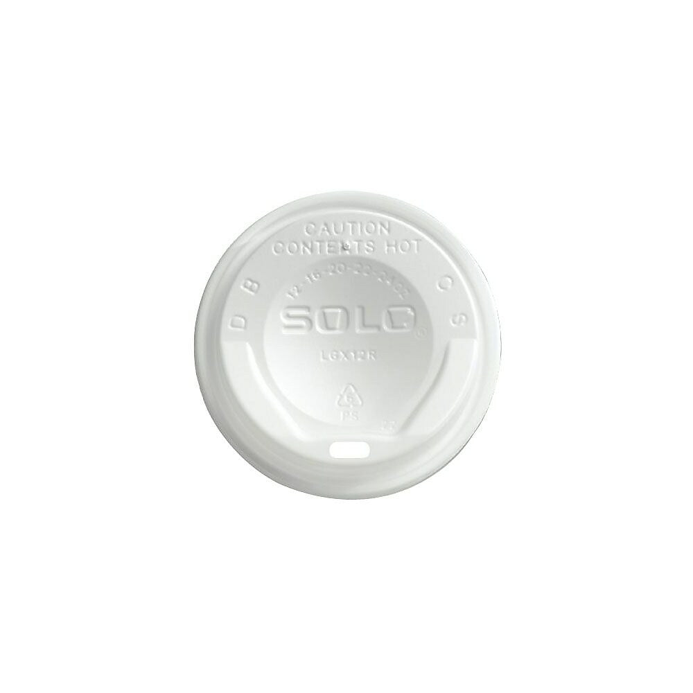 Image of Solo Gourmet Lid Hot Cup Lid For Trophy Plus, White, 1500 Pack