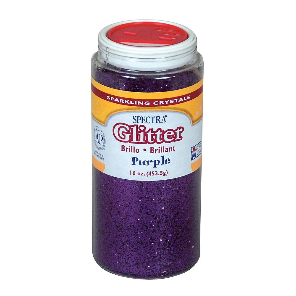 Image of Pacon Corporation Spectra Glitter Pac91730 Purple Spectra Hexagon Shape Glitter, 1 Lb, 2 Pack (PAC91730)
