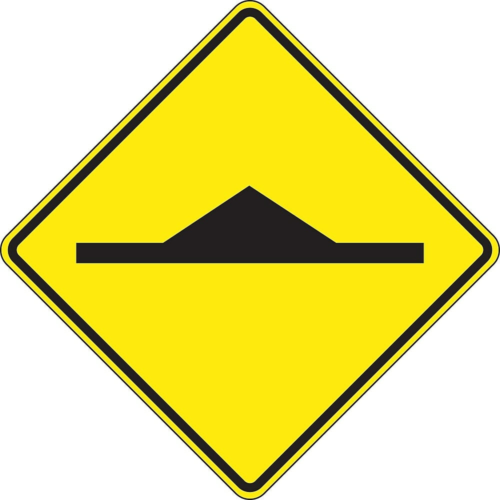 Image of Accuform Signs Speed Bump Traffic Sign, 30" x 30", Aluminum, Pictogram