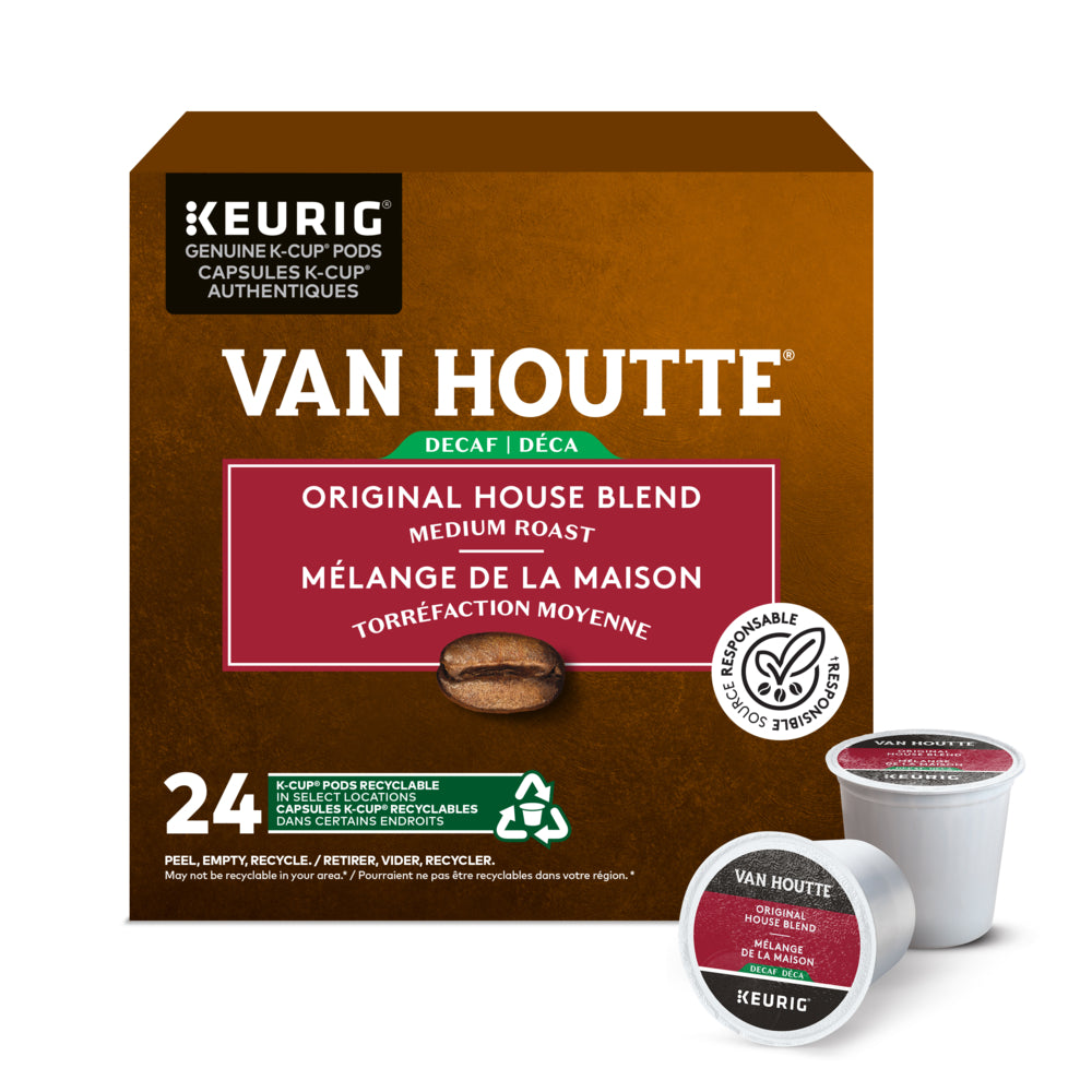 Image of Van Houtte Original House Blend Medium Roast - Decaf - K-Cup Coffee Pods - 24 Pack