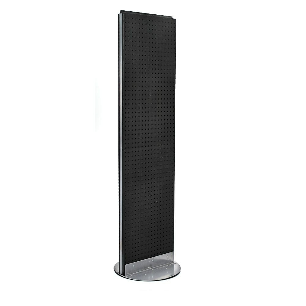 Image of Azar Displays Pegboard Freestanding Floor Display, 16" x 60", Black (700250-BLK)