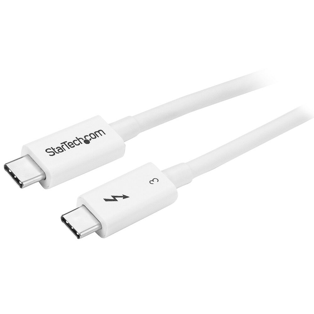 Image of StarTech Thunderbolt 3 Cable, 40 Gbps, 1.2 ft, White (TBLT3MM1MW)