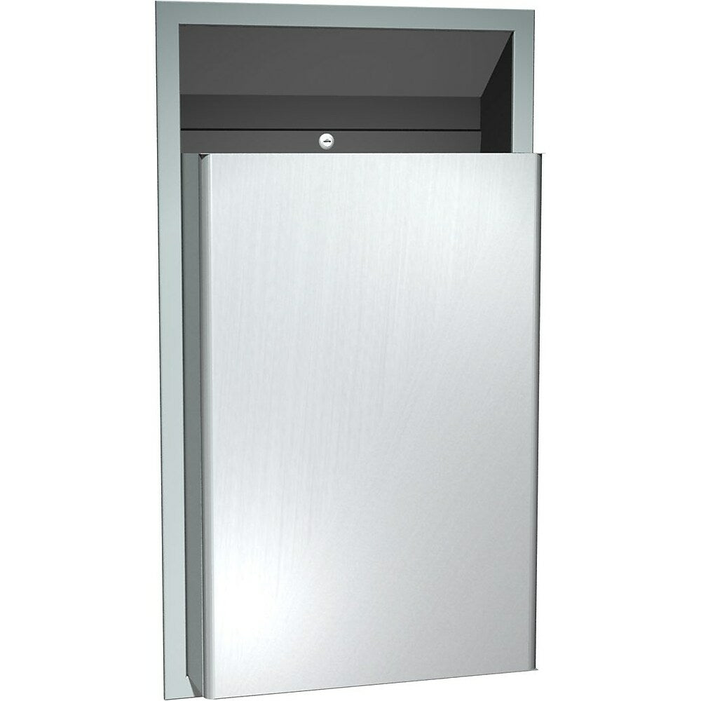 Image of ASI Semi-Recessed Waste Receptacle, Stainless Steel