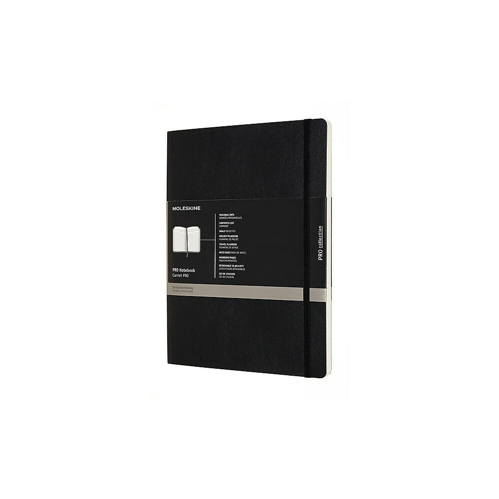 Image of Moleskine Pro Collection Professional Soft Cover Notebook, Black, 7.5" x 10"