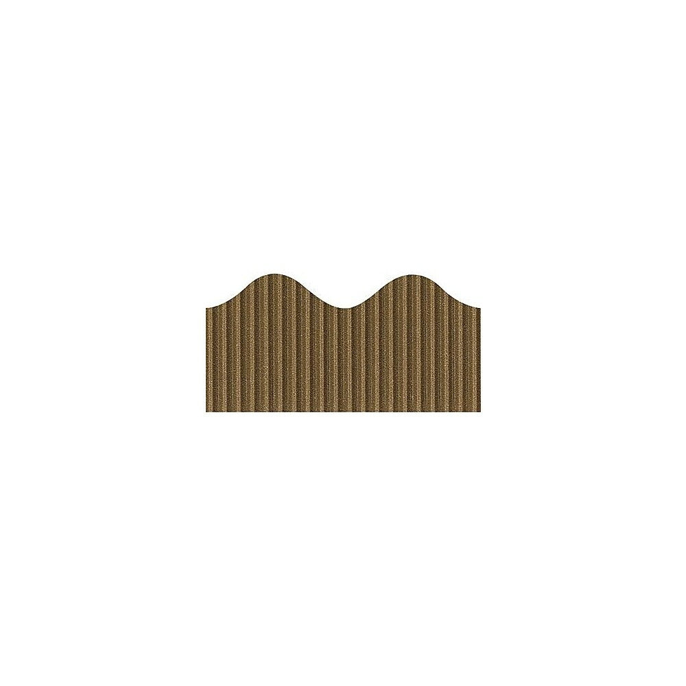 Image of Pacon Corporation Bordette 37026 50' X 2.25" Scalloped Solid Decorative Border, Brown, 8 Pack