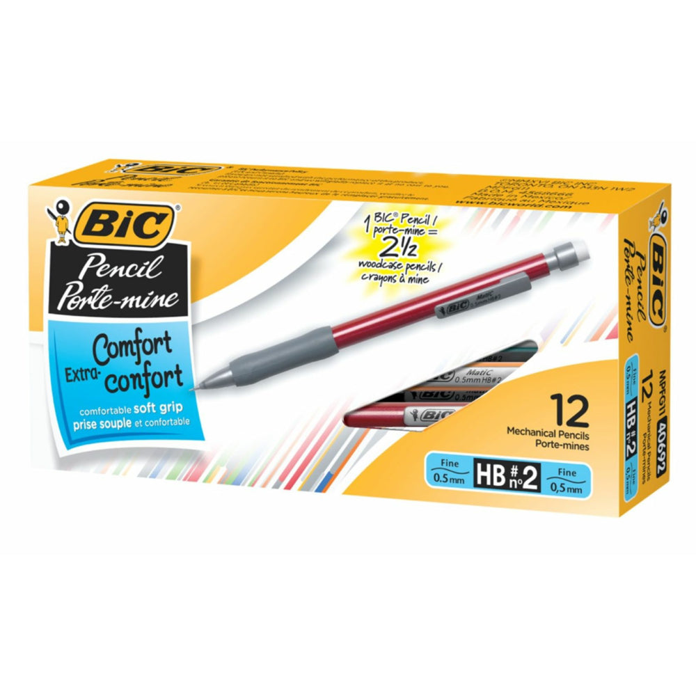 Image of BIC Extra Comfort HB Mechanical Pencils - 0.5mm - 12 Pack