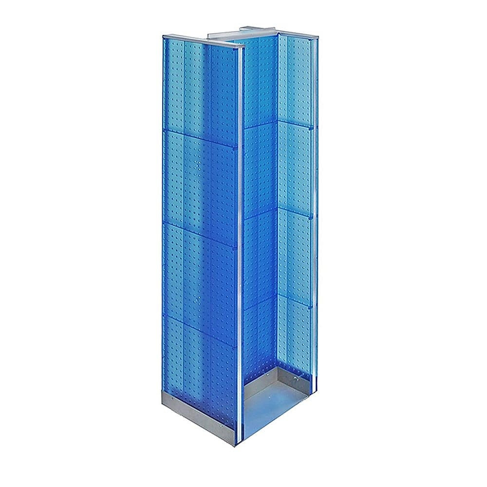 Image of Azar Displays Pegboard Floor Display H-Spinner, 60" x 16", Blue (700430-BLU)