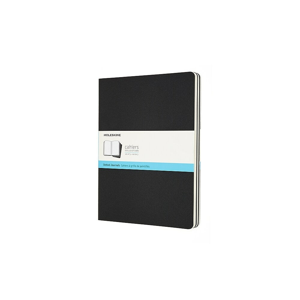 Image of Moleskine Cahier Dotted Journal, Black, 7.5" x 9.75", 3 Pack