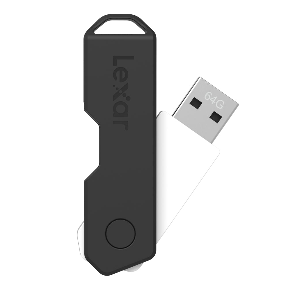 Image of Lexar TwistTurn 64 GB USB Flash Drive, Black