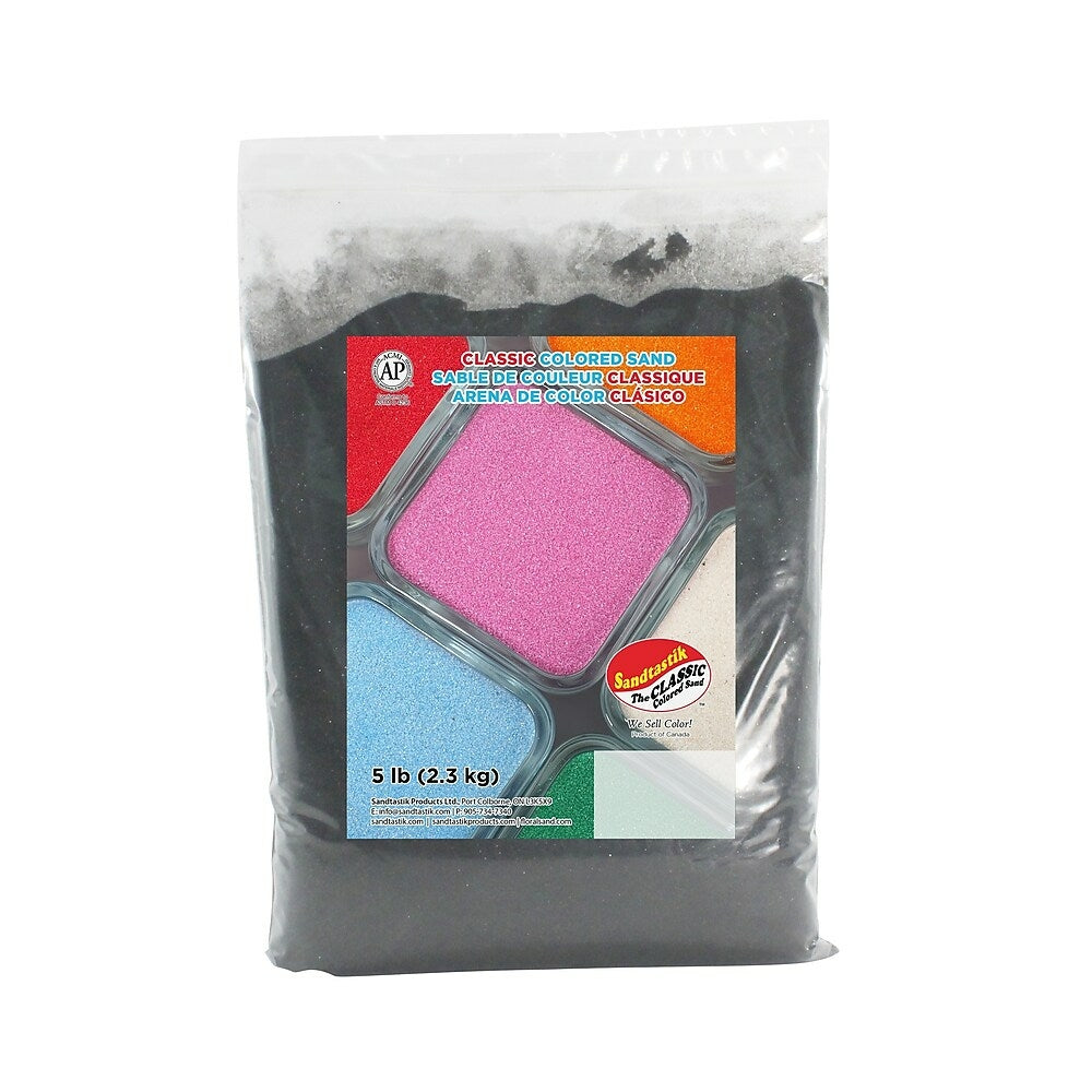 Image of Sandtastik Classic Coloured Sand, 5 lb (2.3 kg) Bag, Black