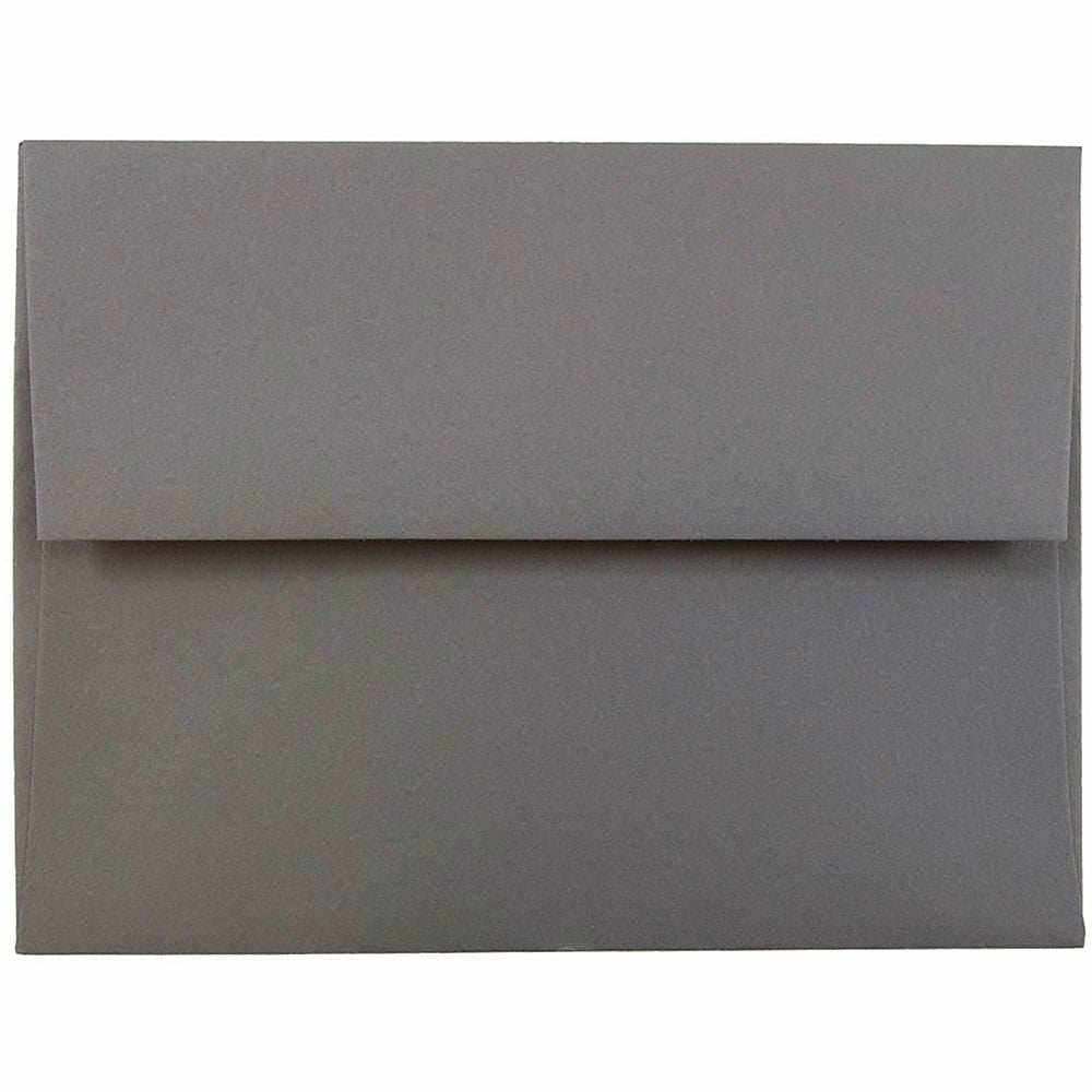Image of JAM Paper A2 Invitation Envelopes, 4.38 x 5.75, Dark Grey, 1000 Pack (36396432B)