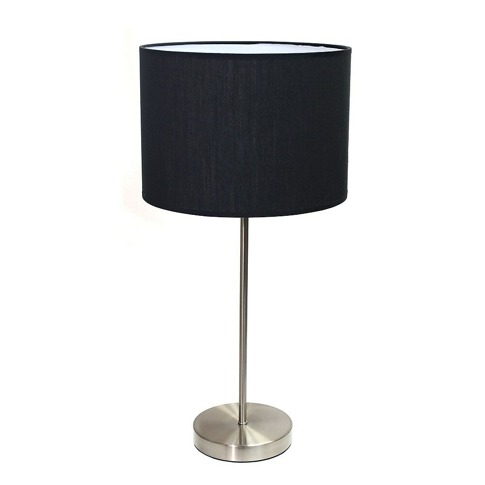 Image of Simple Designs Incandescent Table Lamp, Black (LT2040-Black)