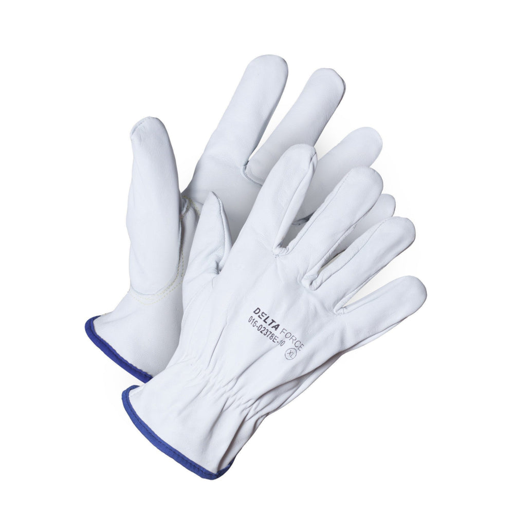 Image of Delta Force Goatskin Fleece-lined Driver's Glove - X-Large - 2 Pack, White