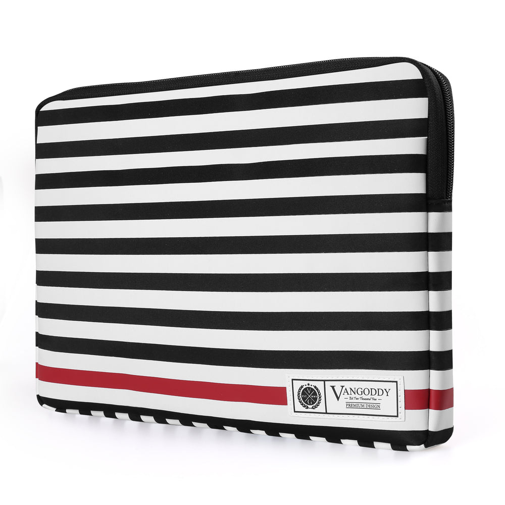 Image of Vangoddy Luxe Series 16" Laptop Sleeve - Striped - Red