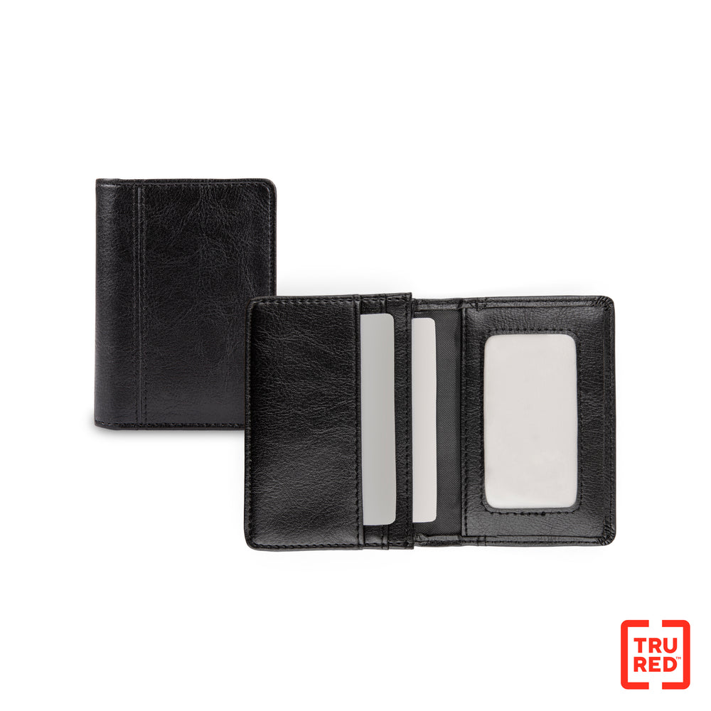 Image of Bugatti Synthetic Leather Business Card Case - Black