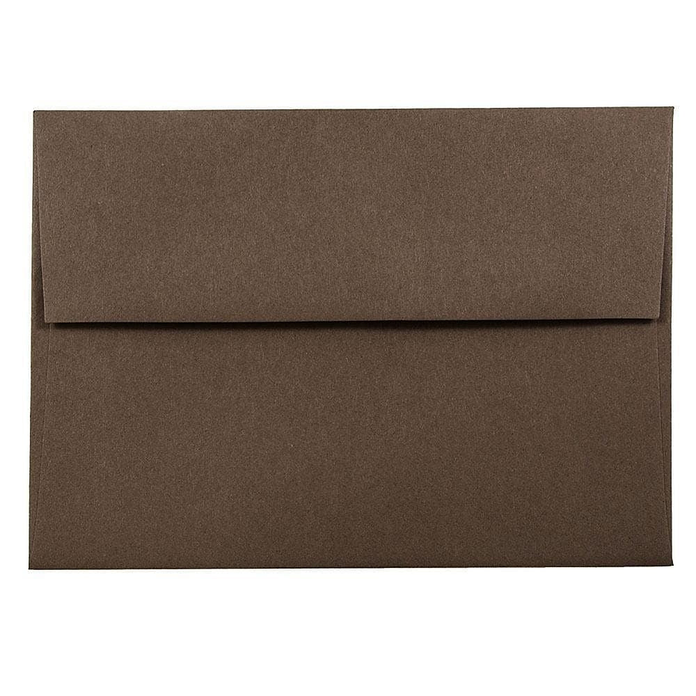 Image of JAM Paper A6 Invitation Envelopes, 4.75 x 6.5, Chocolate Brown Recycled, 1000 Pack (233710B)