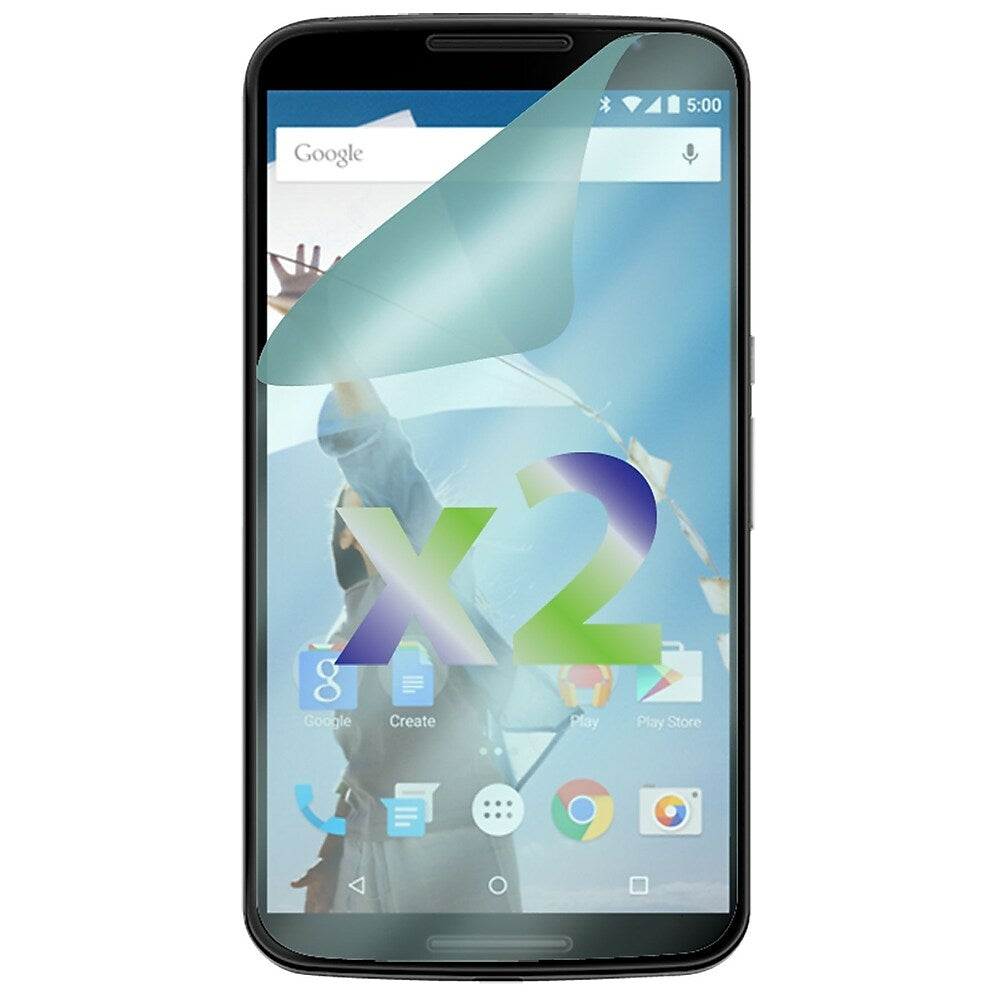 Image of Exian Nexus 6 Screen Protectors, Clear, 2 Piece