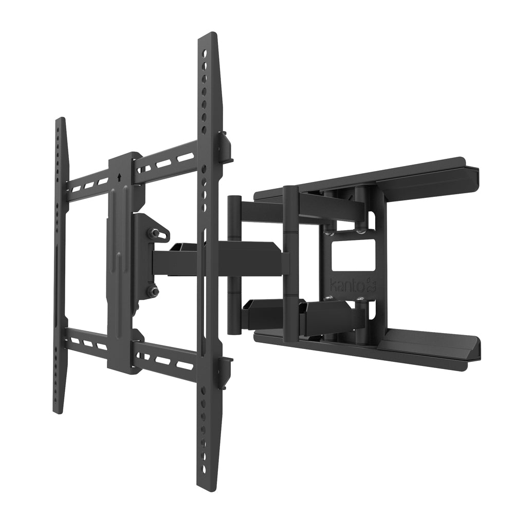 Image of Kanto Full-Motion Metal Stud TV Wall Mount with SNAPTOGGLE Bolts for 34"-65" TVs - Black