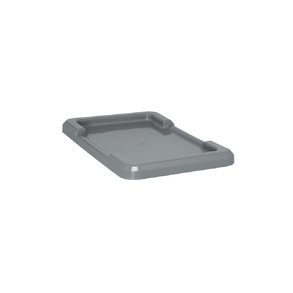Image of Cross Stack Tote Lids, Grey, 3 Pack